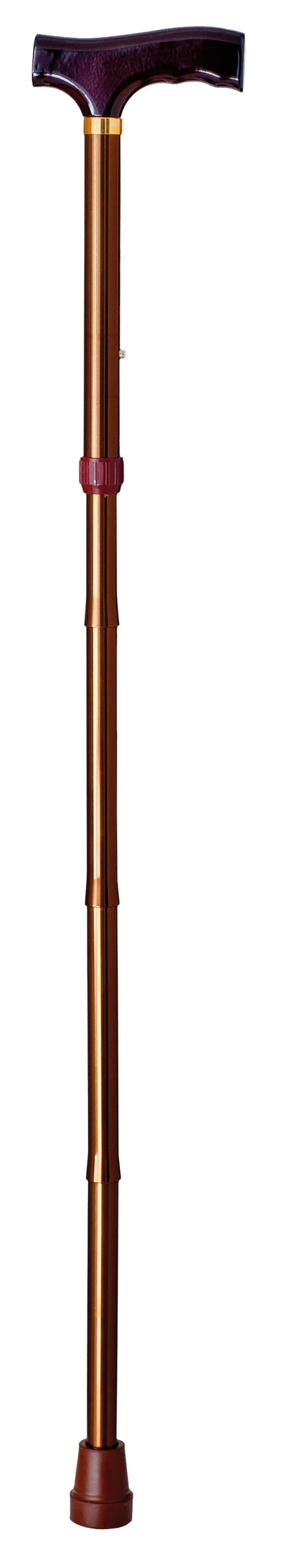 Bastón plegable con mango de madera